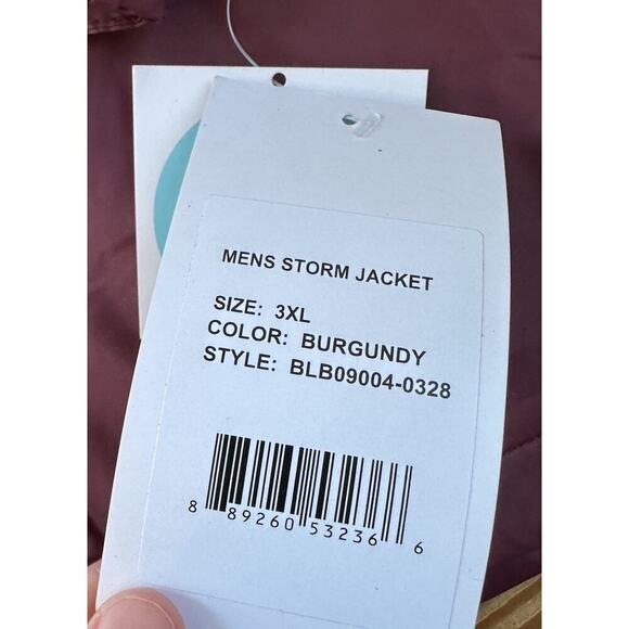 NWT Totes Storm Jacket Size 3XL Men’s Burgundy - Picture 5 of 11